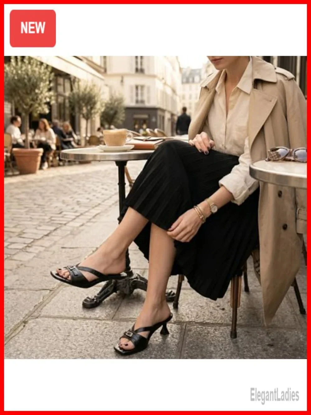 Kitten Heel Sandals Women 2.2 inch Slip On Mule Dress Shoes Open Toe